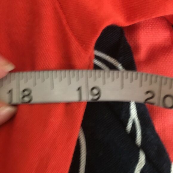 7 For All Mankind T-Shirt Womens S Orange Jersey Knit Short Sleeve Twist Front - Picture 6 of 7